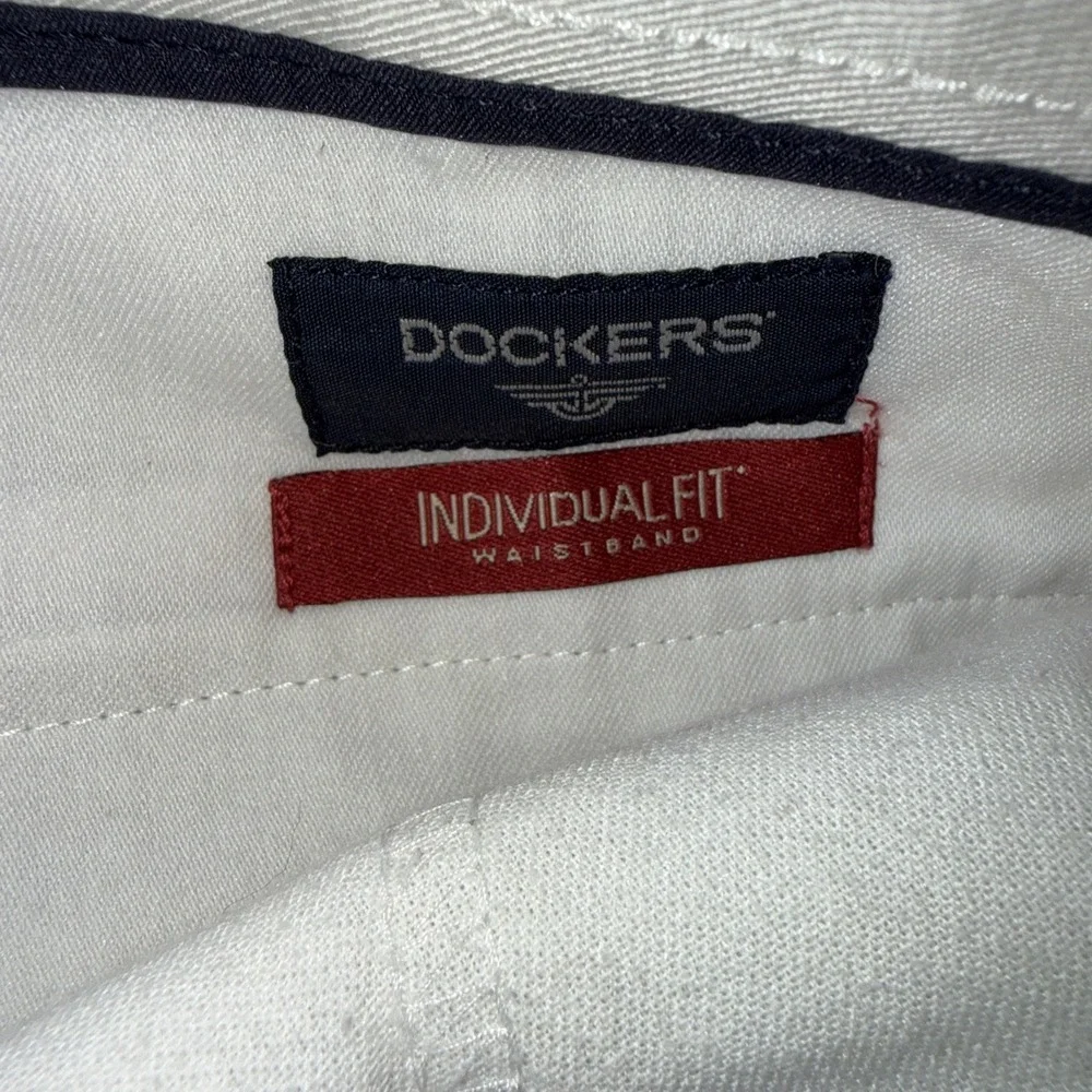 Men's Dockers Class A Cotton Flat Front Pants Lt Beige 34x34 Individual Fit